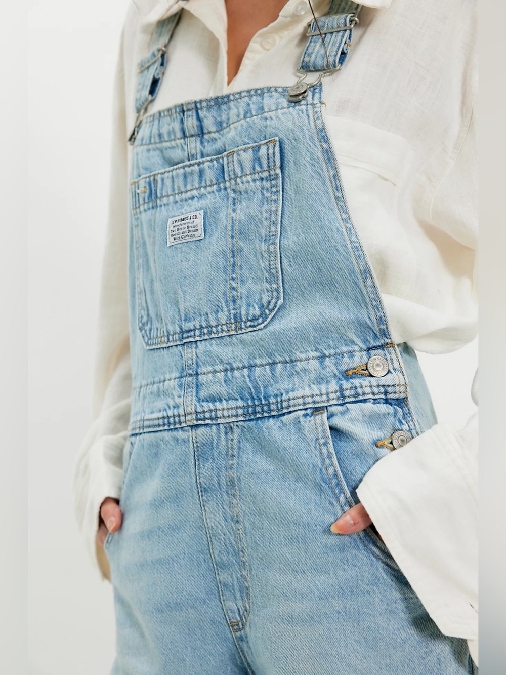 Levi's Denim Utility Shortalls | Size Large - Picture 2 of 10